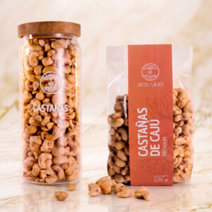 COMBO PREMIUM REFILL - Frasco grande Castañas de Cajú + Bolsa de 500gr. (para rellenar)
