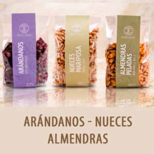 COMBO 3 PRODUCTOS AYMARAY - Arándanos Deshidratados + Nueces + Almendras
